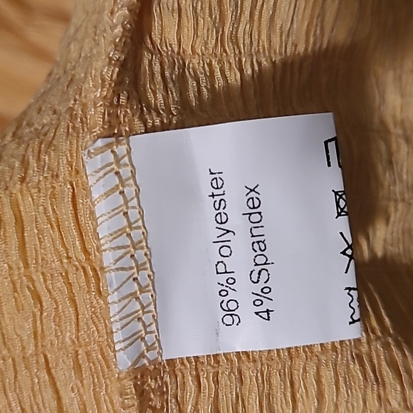 Womens Large Elegant Yellow Ruffle Tiered Long Maxi Dress Deep V-neck Backless - Picture 10 of 13